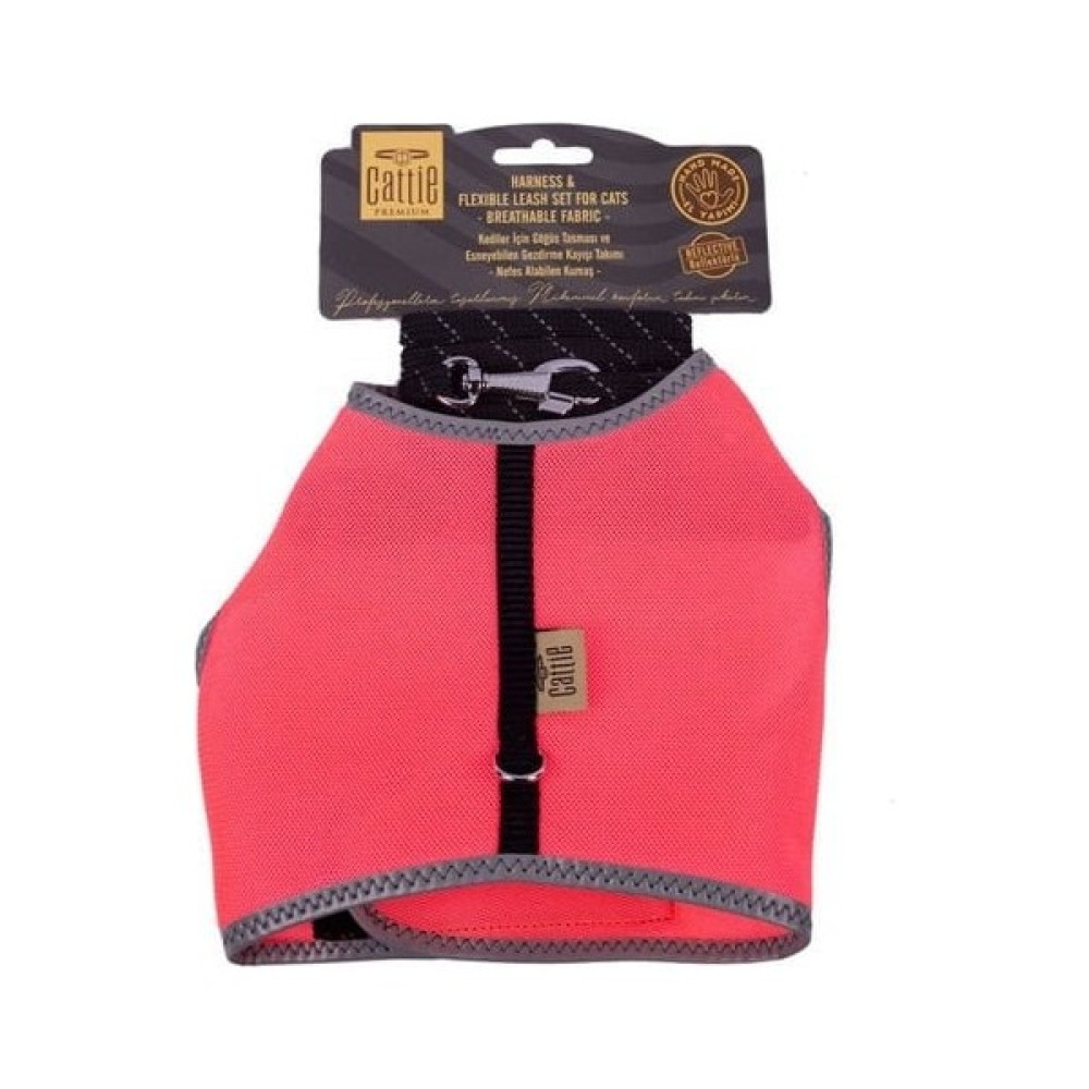 Cattie Havalı Dokuma Kedi Göğüs ve Gezdirme Takımı Medium Pembe 1X25-35 cm Evcil Hayvan Ürünleri Fiyatı