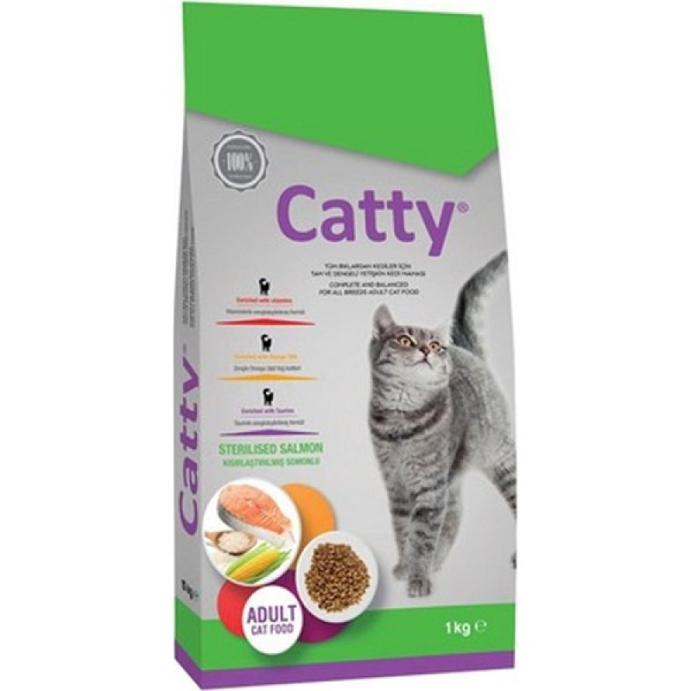 Catty Kısır Somonlu Kedi Maması 1 kg Evcil Hayvan Ürünleri Fiyatı