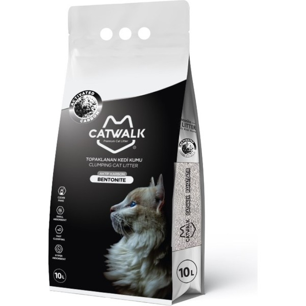 Catwalk Bentonit Aktif Karbon Topaklanan Kedi Kumu (10 Lt) Evcil Hayvan Ürünleri Fiyatı
