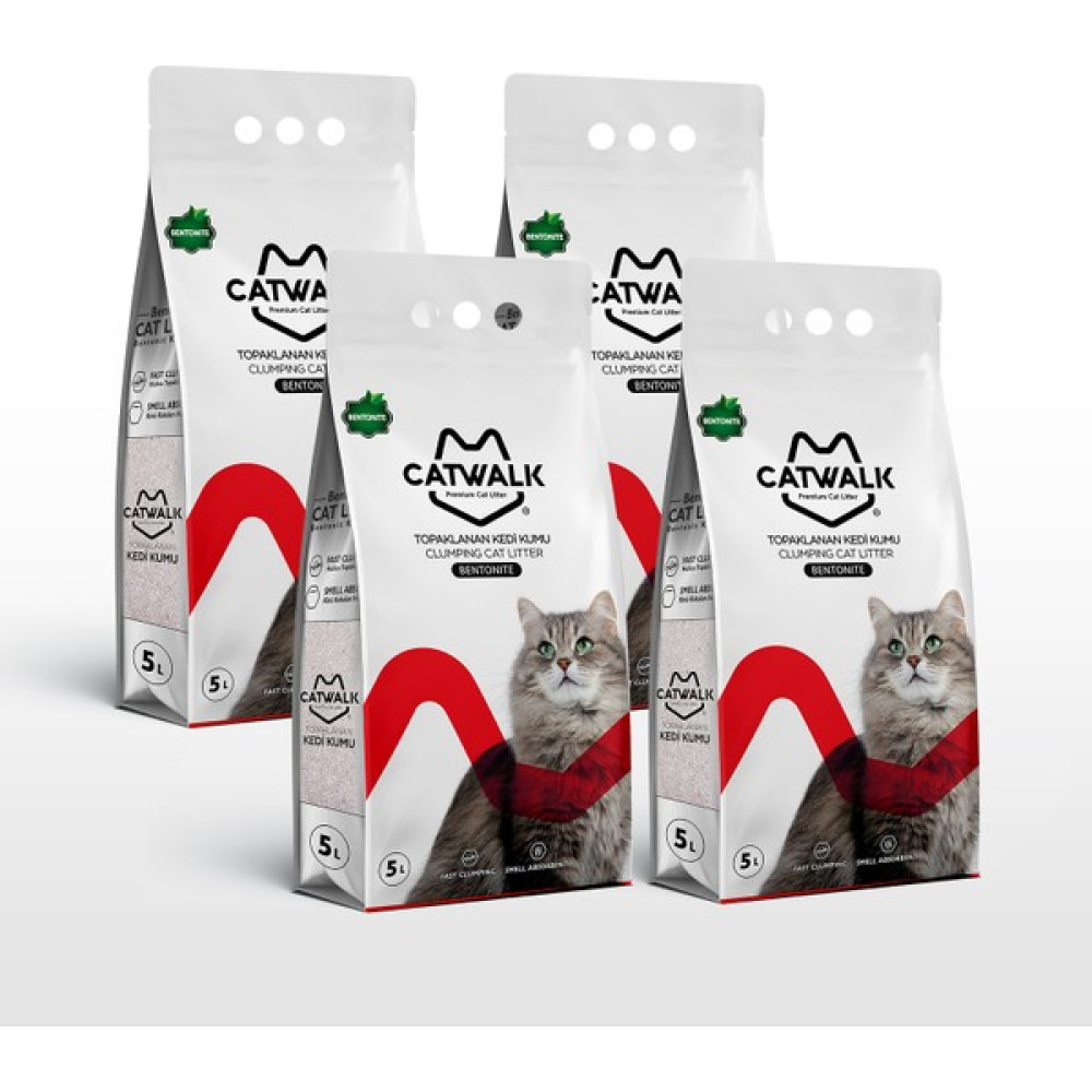 Catwalk Bentonit Topaklanan Kedi Kumu 5 Lt x 4 Adet Evcil Hayvan Ürünleri Fiyatı