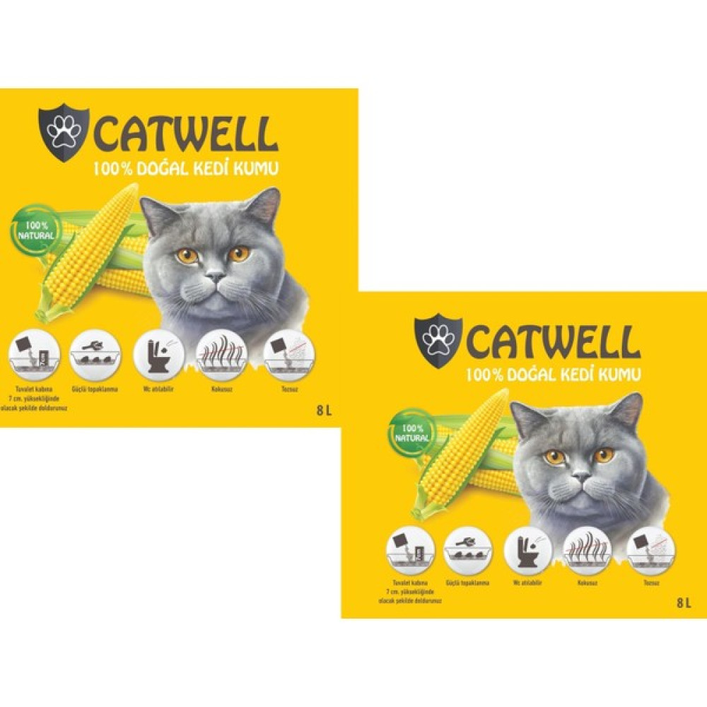 Catwell Mısır Koçanı Kedi Kumu - 16 Lt / 2 Kutu Evcil Hayvan Ürünleri Fiyatı