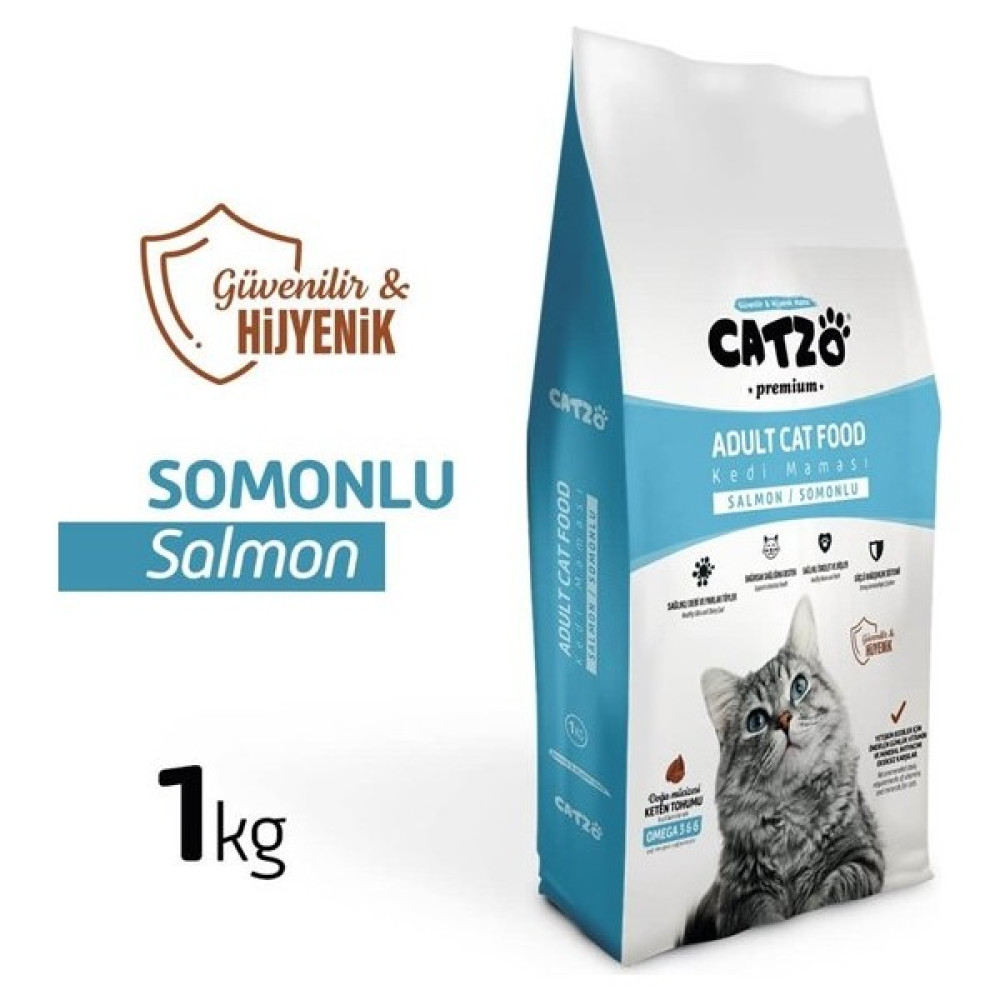 Catzo Premium Somon Balıklı Yetişkin Kedi Maması 1 kg Evcil Hayvan Ürünleri Fiyatı
