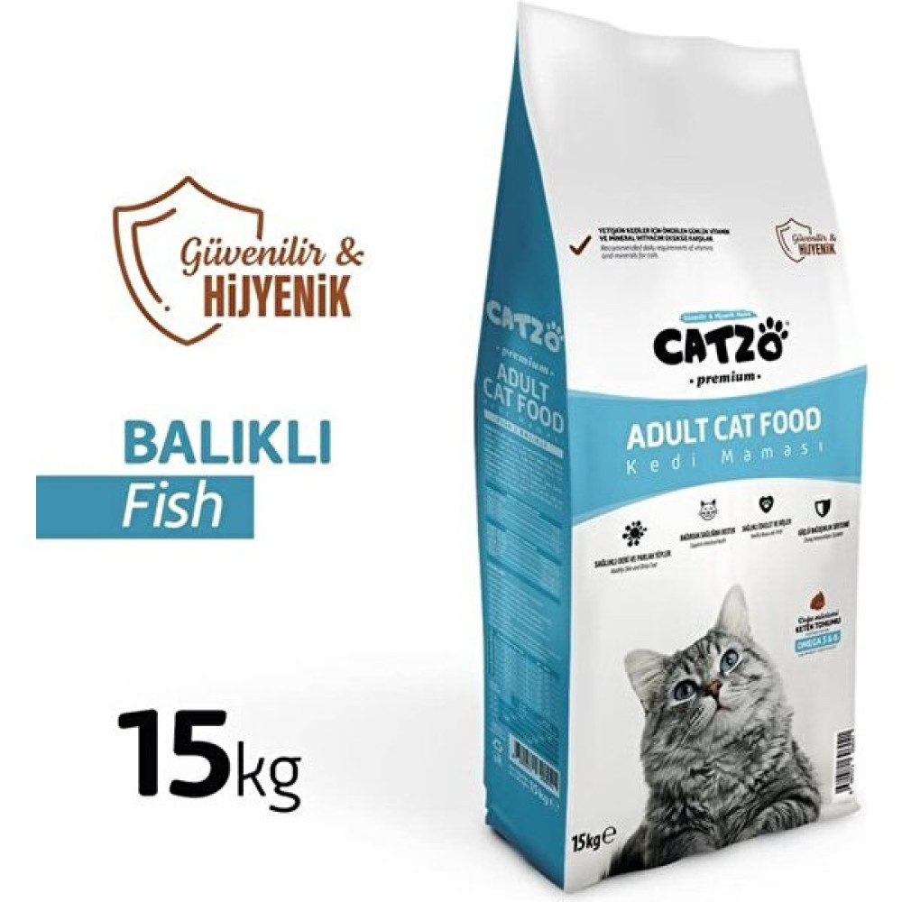 Catzo Premium Somon Balıklı Yetişkin Kedi Maması 15 kg Evcil Hayvan Ürünleri Fiyatı