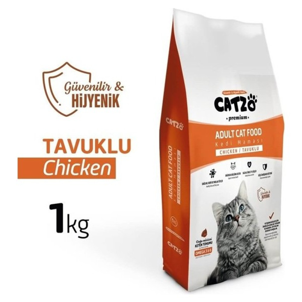 Catzo Premium Tavuklu Yetişkin Kedi Maması 1 kg Evcil Hayvan Ürünleri Fiyatı