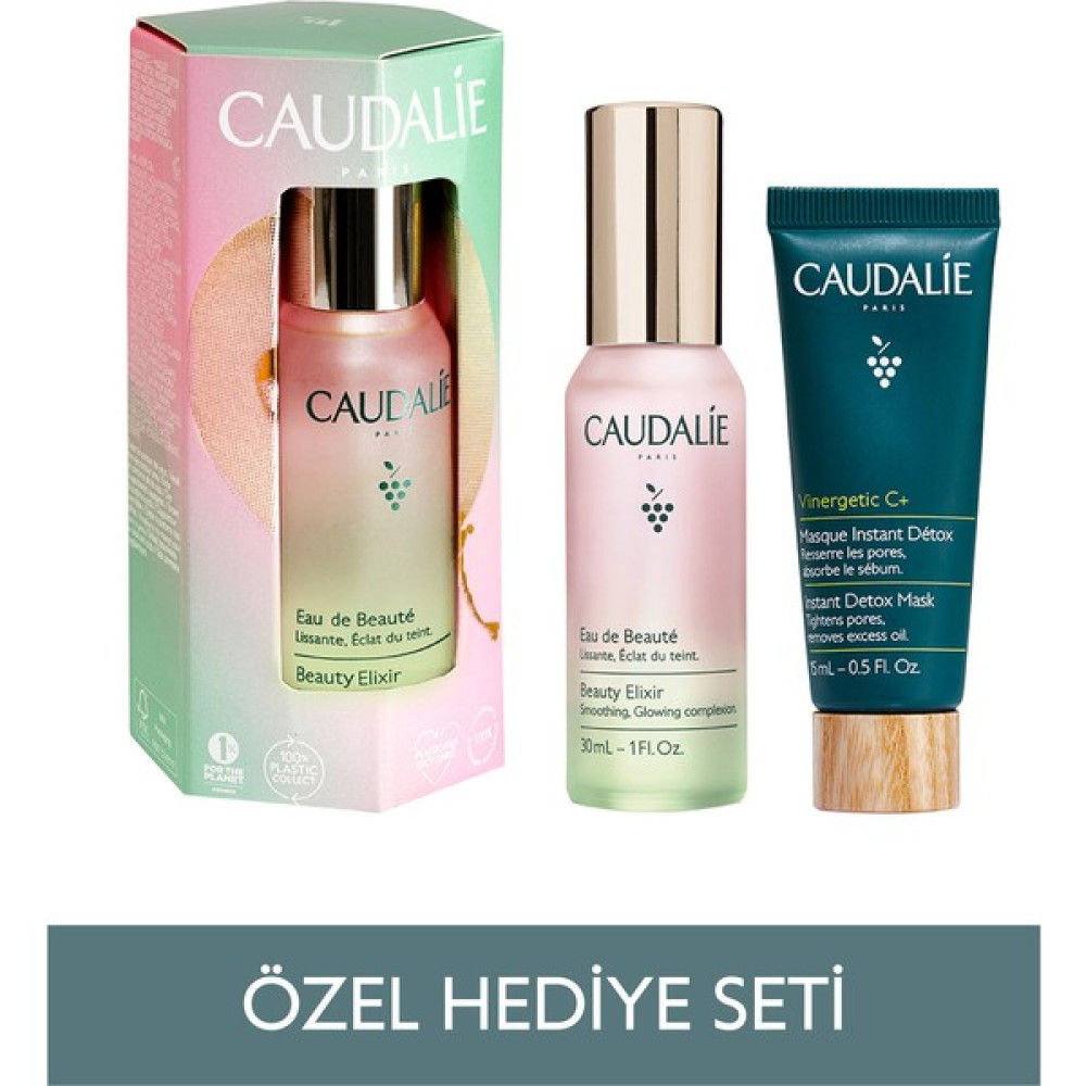 Caudalie Işıltı Verici Ikili Set - Beauty Elixir 30 ml + Detoks Maskesi 15ML Cilt Temizleme ve Peeling Fiyatı
