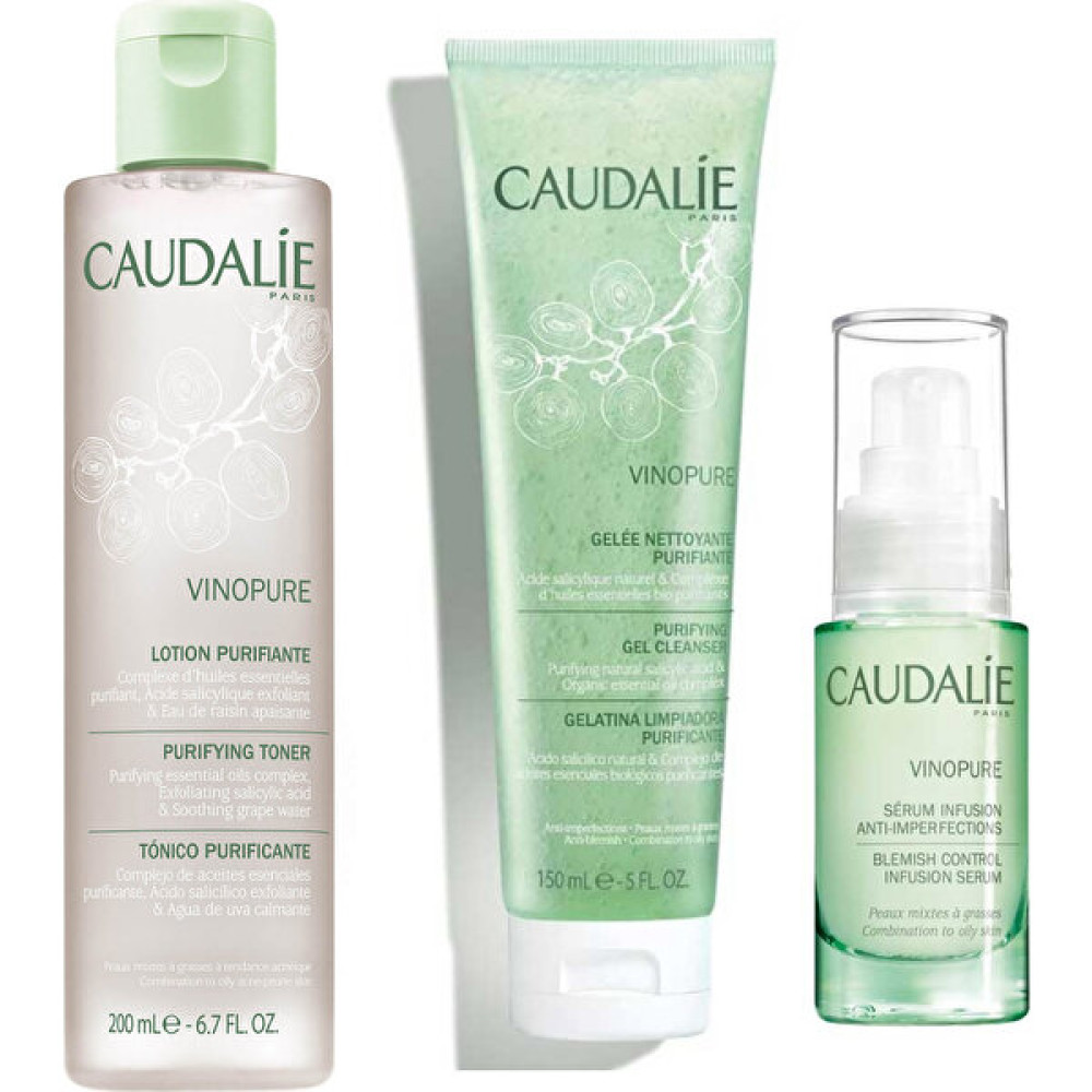 Caudalie Vinopure Set - Temizleyici Tonik 200 ml + Arındırıcı Temizleme Jeli 150 ml + Blemish Serum 30 ml Cilt Temizleme ve Peeling Fiyatı