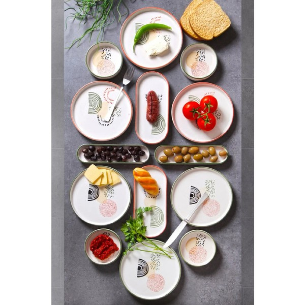 Çavdar Group 14 Parça 6 Kişilik Stackable Karma Desen Kahvaltı Takımı Handmade Kahvaltı Takımı Fiyatı