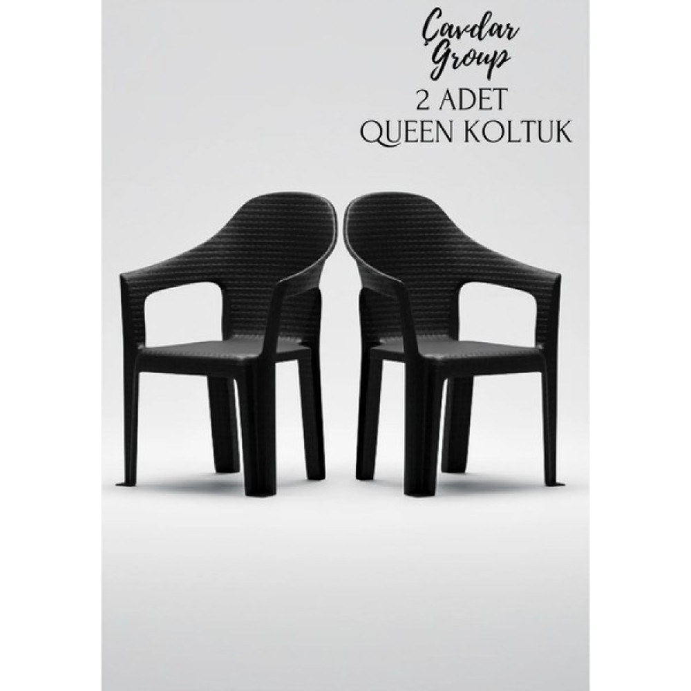 Çavdar Group 2'li Queen Rattan Desenli Koltuk Bahçe Koltuğu Balkon Bahçe Teras Sandalye Bahçe Sandalyesi Fiyatı