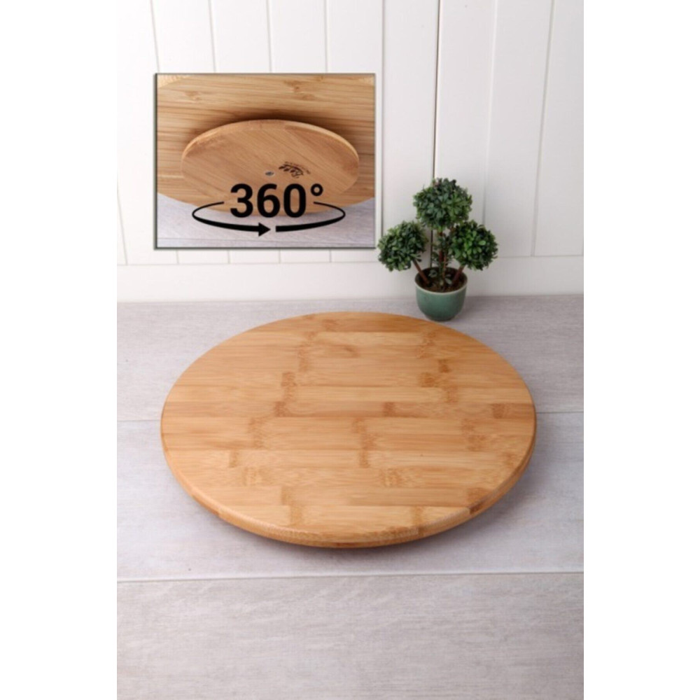 Çavdar Group Bambu Dönerli Pizza Tahtası 31cm Sunum Tepsisi Tepsiler / Fırın Kapları Fiyatı