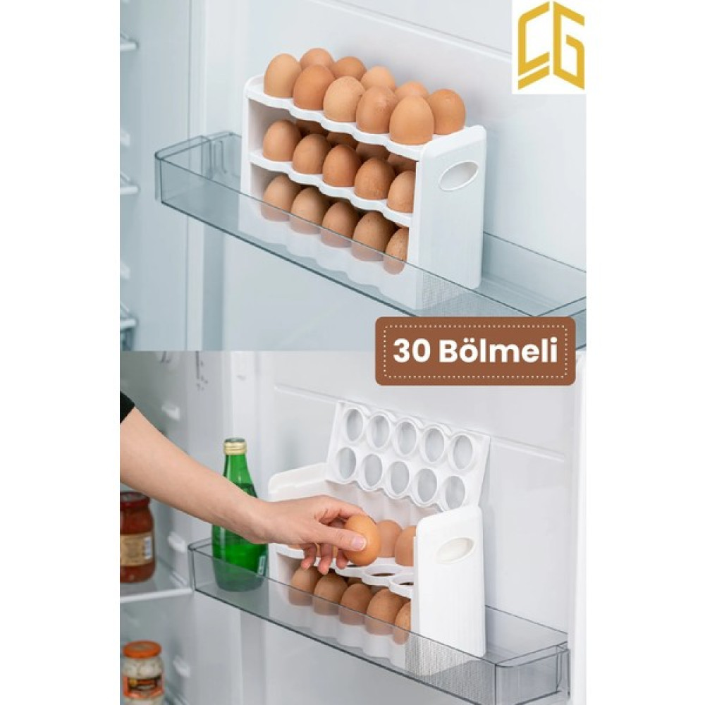 Çavdar Group Belirtilmemiş 30 Bölmeli Yumurta Kutusu 3 Katlı Yumurtalık Buzdolabı Organizeri Saklama Kabı Eggy Box Saklama Kapları Fiyatı