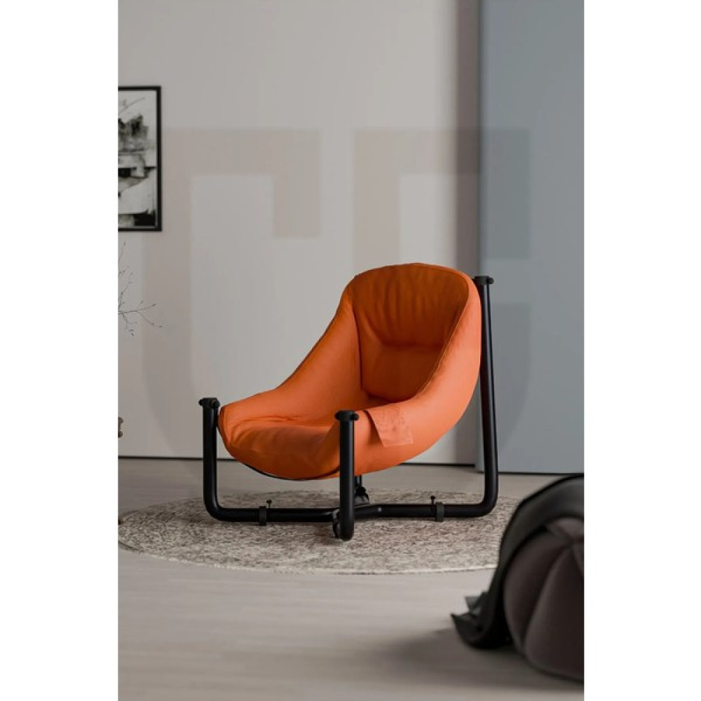 Çavdar Group Comfort Tekli Relax Koltuk Puf Minder Tek Kişilik Mini Rahat Koltuk - Turuncu Bahçe Minderi Fiyatı