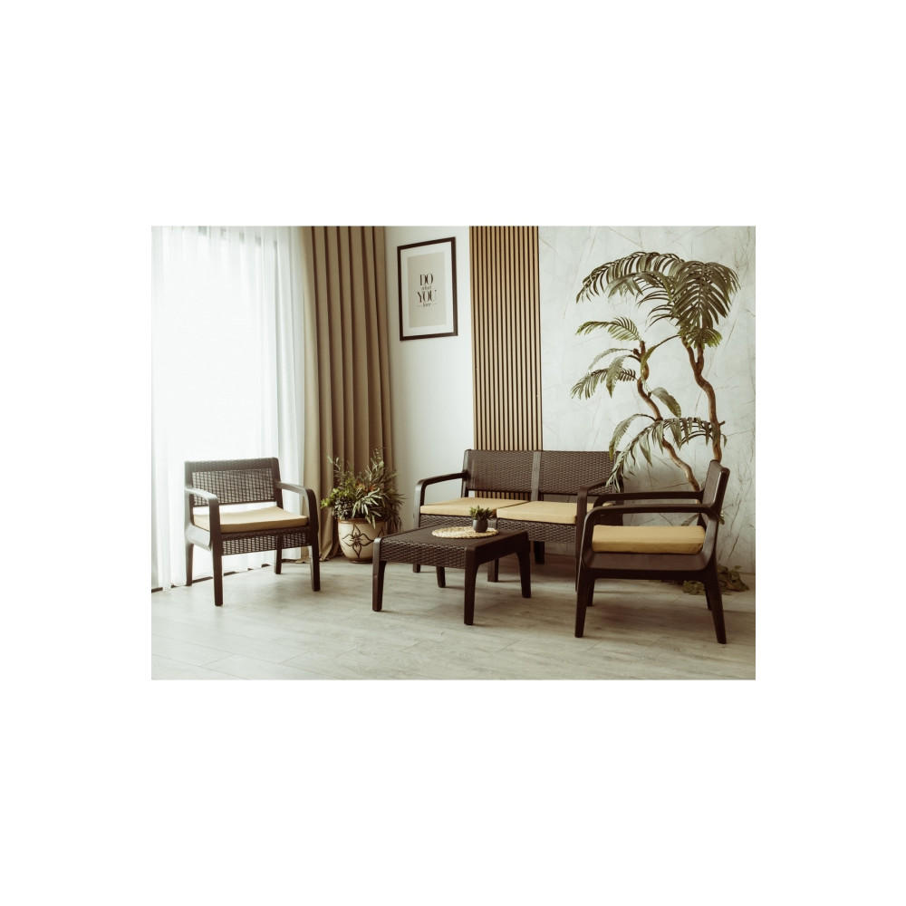 Çavdar Group Lüx Sofia Bahçe Balkon Teras 4 Kişilik Minderli Sehpalı Raddan Ergonomik Oturma Grubu 2 1 1 Bahçe Mobilyası Takımı Fiyatı
