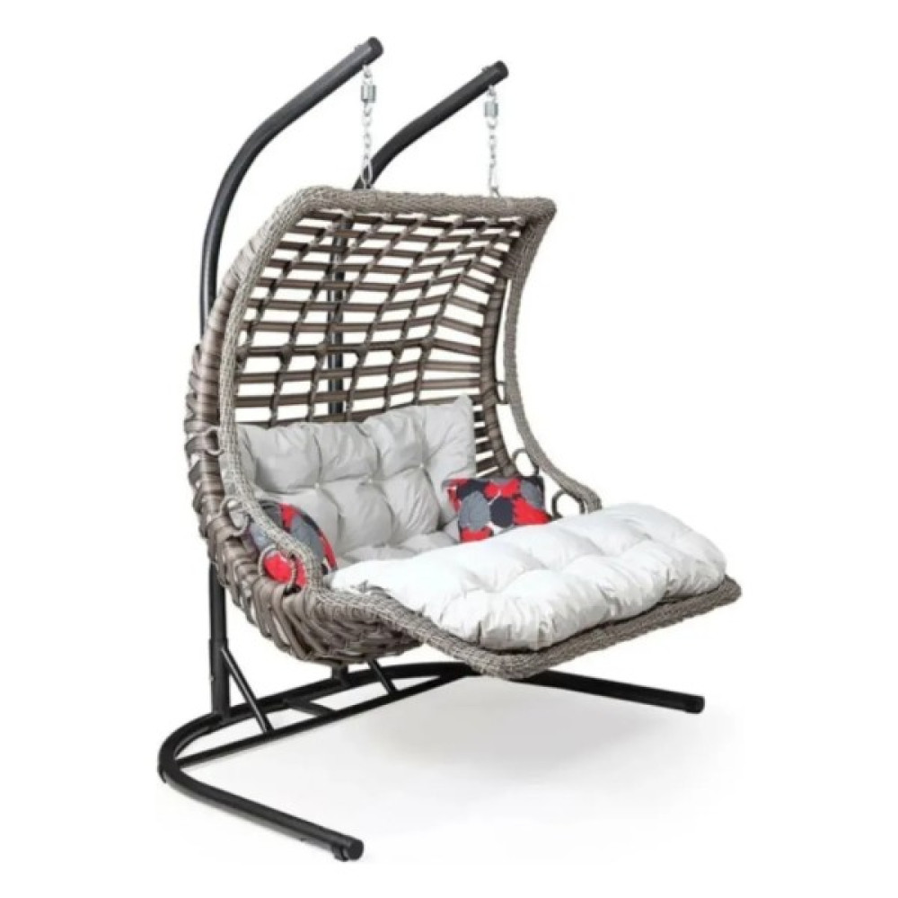 Çavdar Group Rest Double Rattan Ikili Salıncak Iki Kişilik Bahçe Balkon Teras Salıncağı Restdoublesalıncak - Gri Bahçe Salıncağı Fiyatı