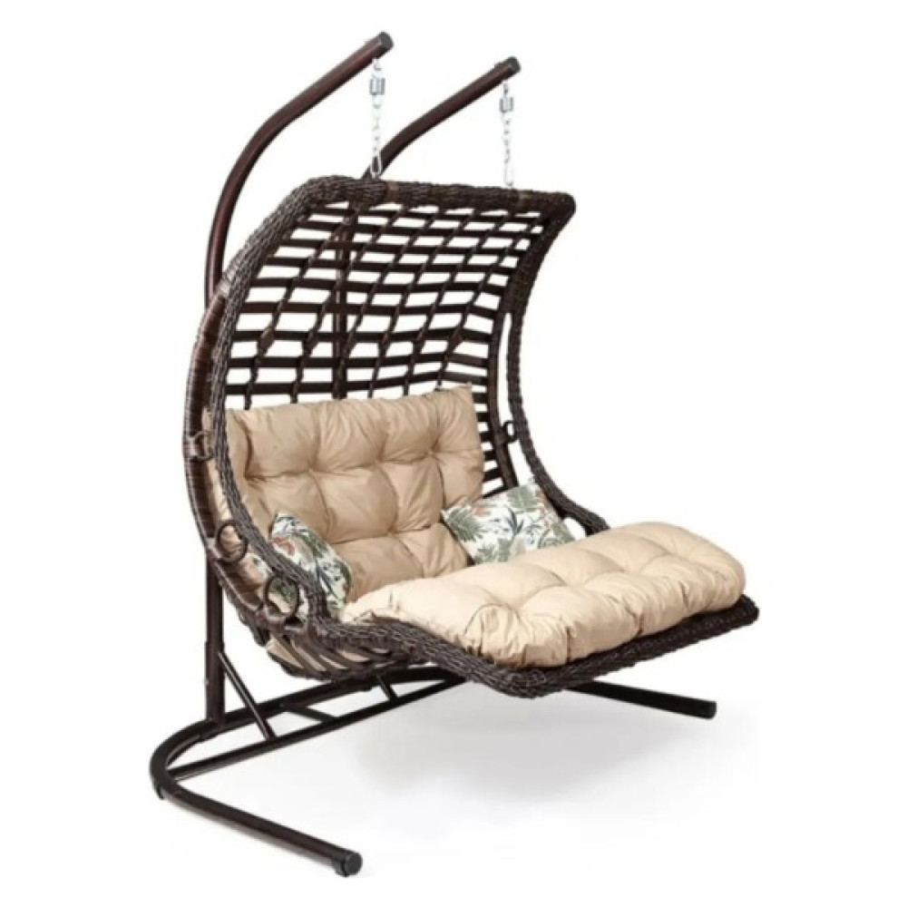 Çavdar Group Rest Double Rattan Ikili Salıncak Iki Kişilik Bahçe Balkon Teras Salıncağı Restdoublesalıncak - Kahverengi Bahçe Salıncağı Fiyatı