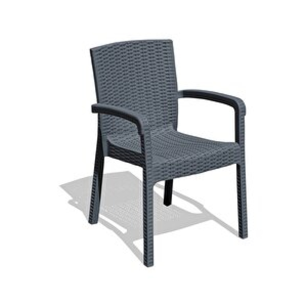 Çavdar Group Trend Lüx Rattan Desen Bahçe Koltuğu Balkon Bahçe Teras Sandalye Antrasit 1 Adet 7016 Antrasit Bahçe Sandalyesi Fiyatı