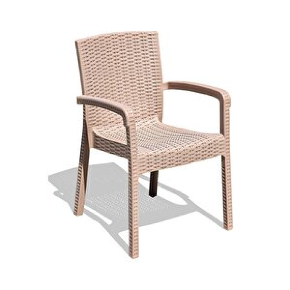 Çavdar Group Trend Lüx Rattan Desen Bahçe Koltuğu Balkon Bahçe Teras Sandalye Krem 1 Adet 1140 Krem Bahçe Sandalyesi Fiyatı