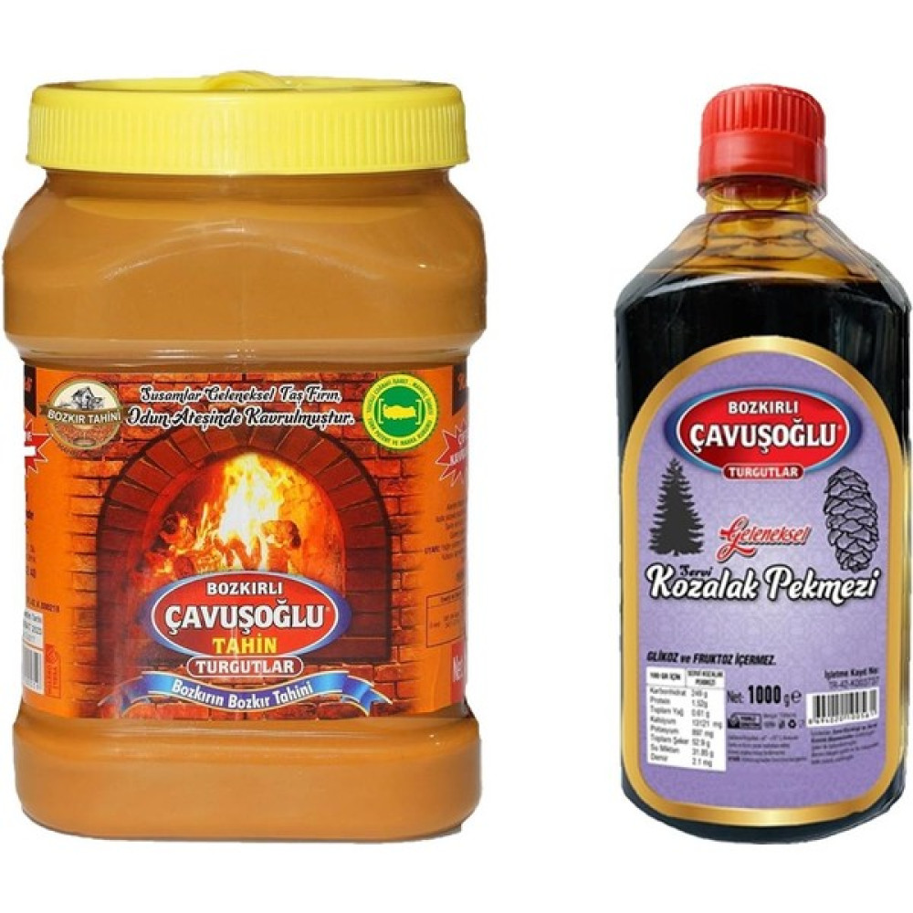Çavuşoğlu Tahin Kepekli 930 gr + Çavuşoğlu Kozalak Pekmezi 1000 gr Diğer Fiyatı