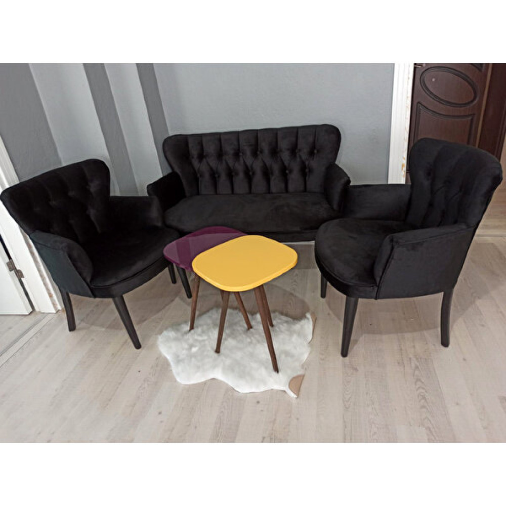 Çay Seti Koltuk Takımı Oturma Grubu Balkon Cafe Ofis 2+1+1 - Renkli Koltuk Takımı / Seti Fiyatı