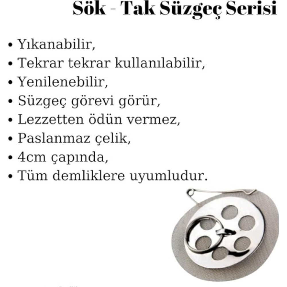 Çay Süzgeci 5'li Paket Her Demliğe Uyumlu Paslanmaz Çelik Çaydanlık Süzgeci - 5 Adet Çay / Çaydanlık Setleri Fiyatı