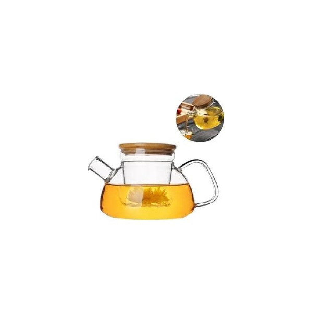 Çaydanlık Isıya Dayanıklı Cam Çaydanlık Bambu Kapak Filtre Astar Su Isıtıcısı Şık Çiçek Yeşil Çay Cam Çaydanlık Drinkware | Çaydanlıklar Çay / Çaydanlık Setleri Fiyatı