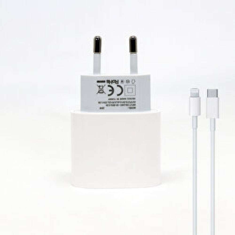 Cayka 20w Pd Type-c Çıkışlı Hızlı Şarj Adaptörü 1m Lightning Kablo Set Beyaz Beyaz Cep Telefonu Şarj Cihazı Fiyatı