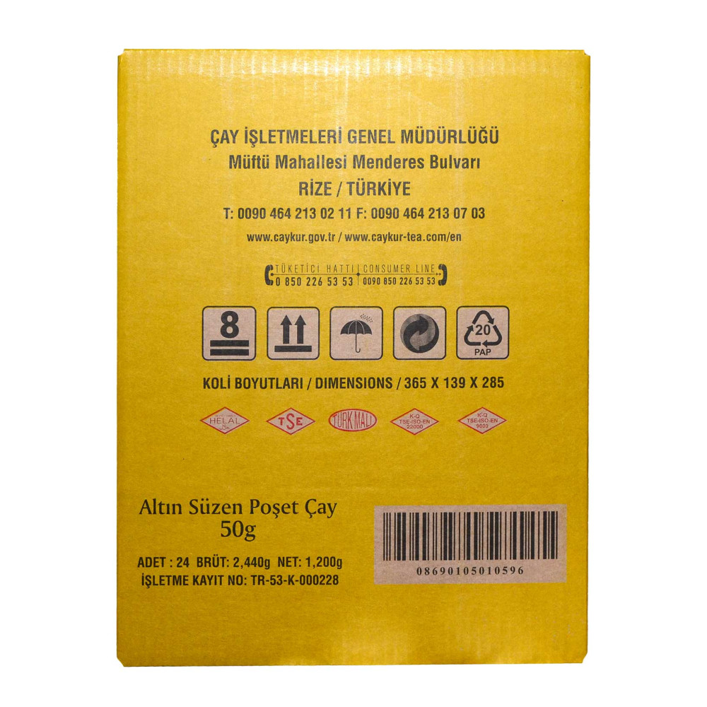 Çaykur Altın Süzen Poşet Siyah Çay 50 gr x 25 Poşet