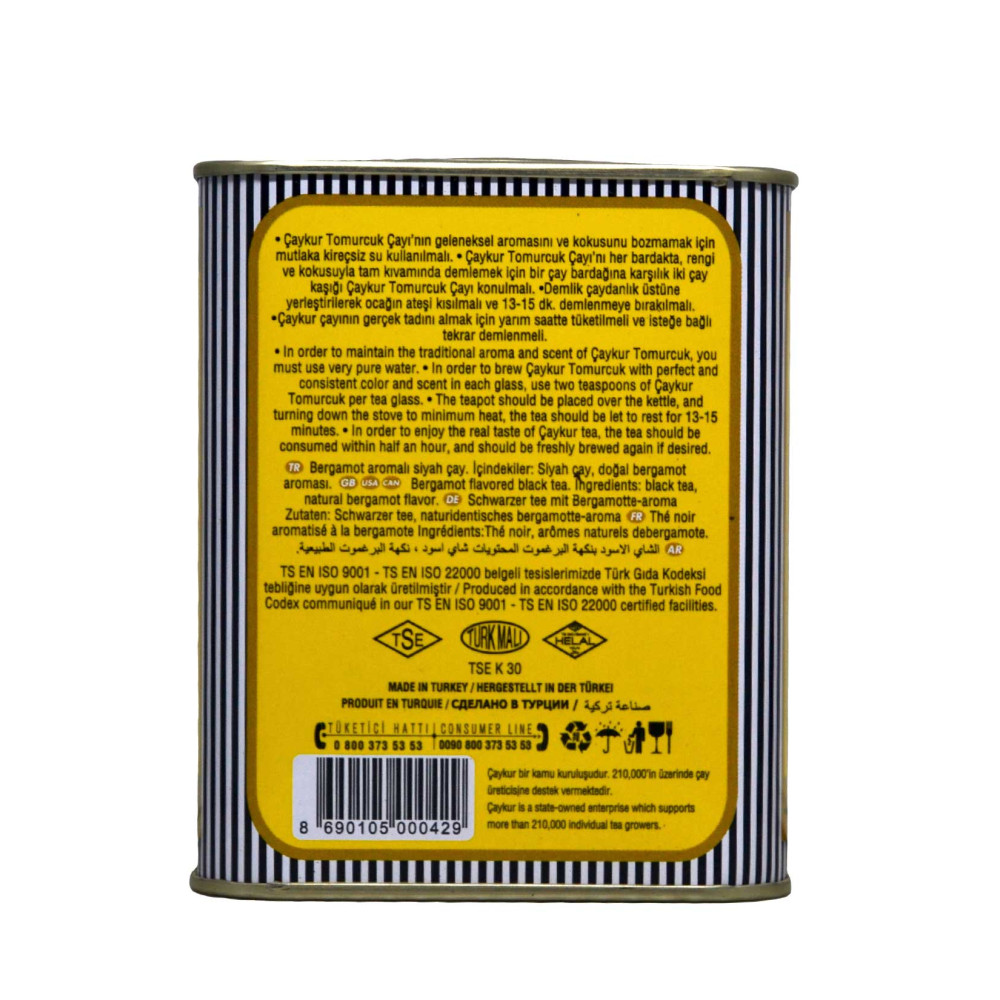 Çaykur Tomurcuk Çayı 125 gr Teneke Bergamot Aromalı
