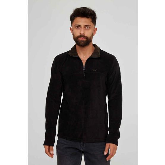 Cazador 21kceeo05032 Erkek Siyah Polar Sweatshirt