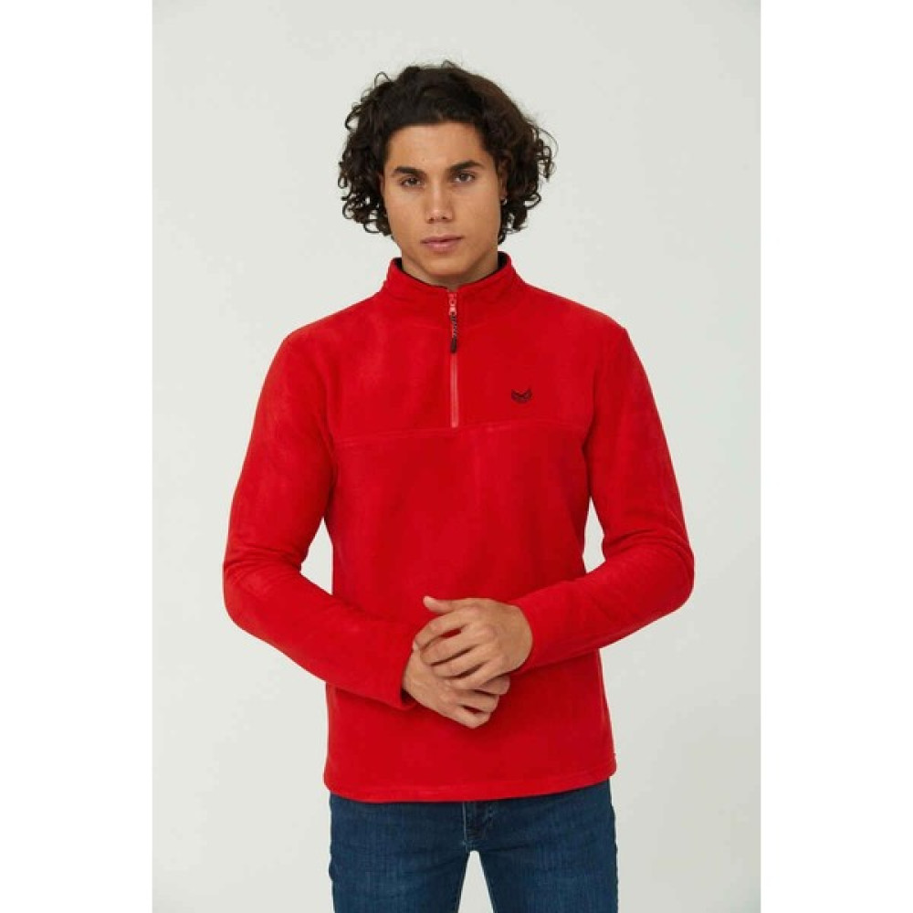 Cazador 22KCEEO05032 Caz 5032 Erkek Polar Sweat Kırmızı Erkek Sweatshirt Fiyatı