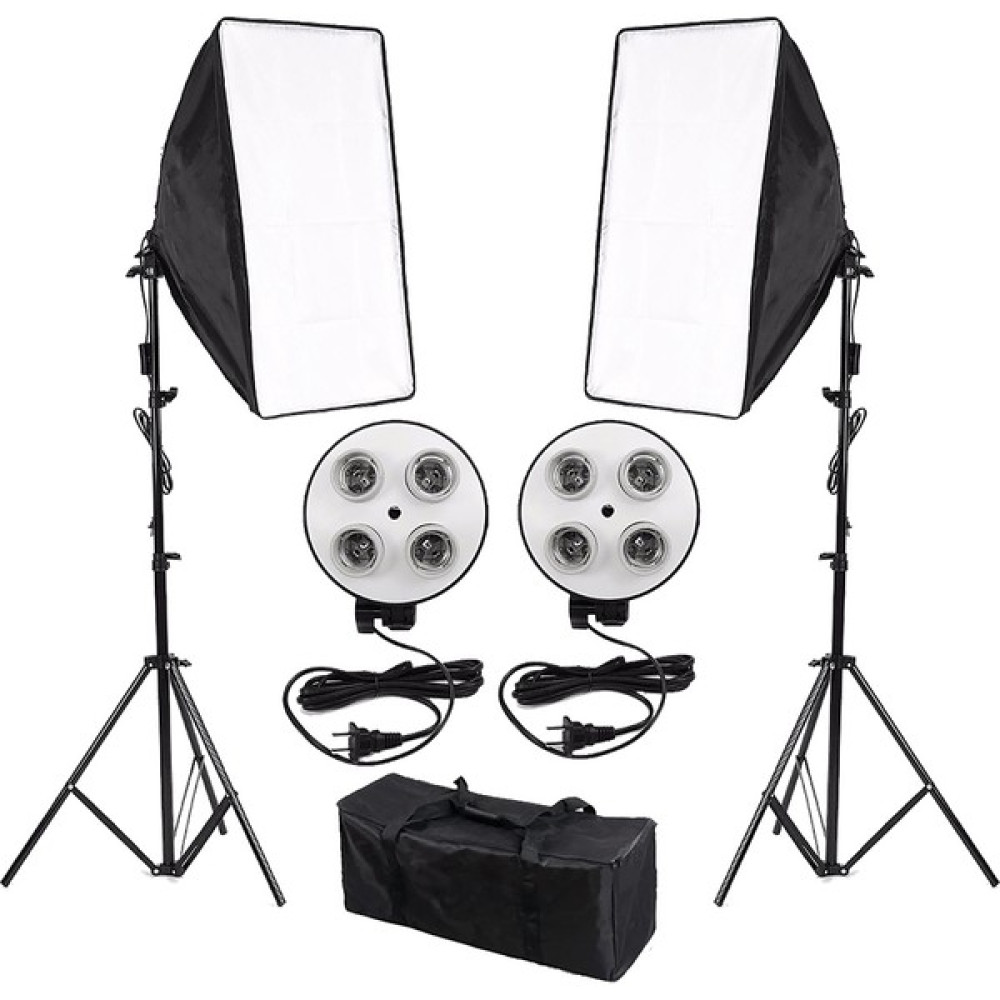 Cazipshop 4 Duylu 50x70 Softbox Sürekli Işık Seti Video Youtube Video Kamera Aksesuarları Fiyatı