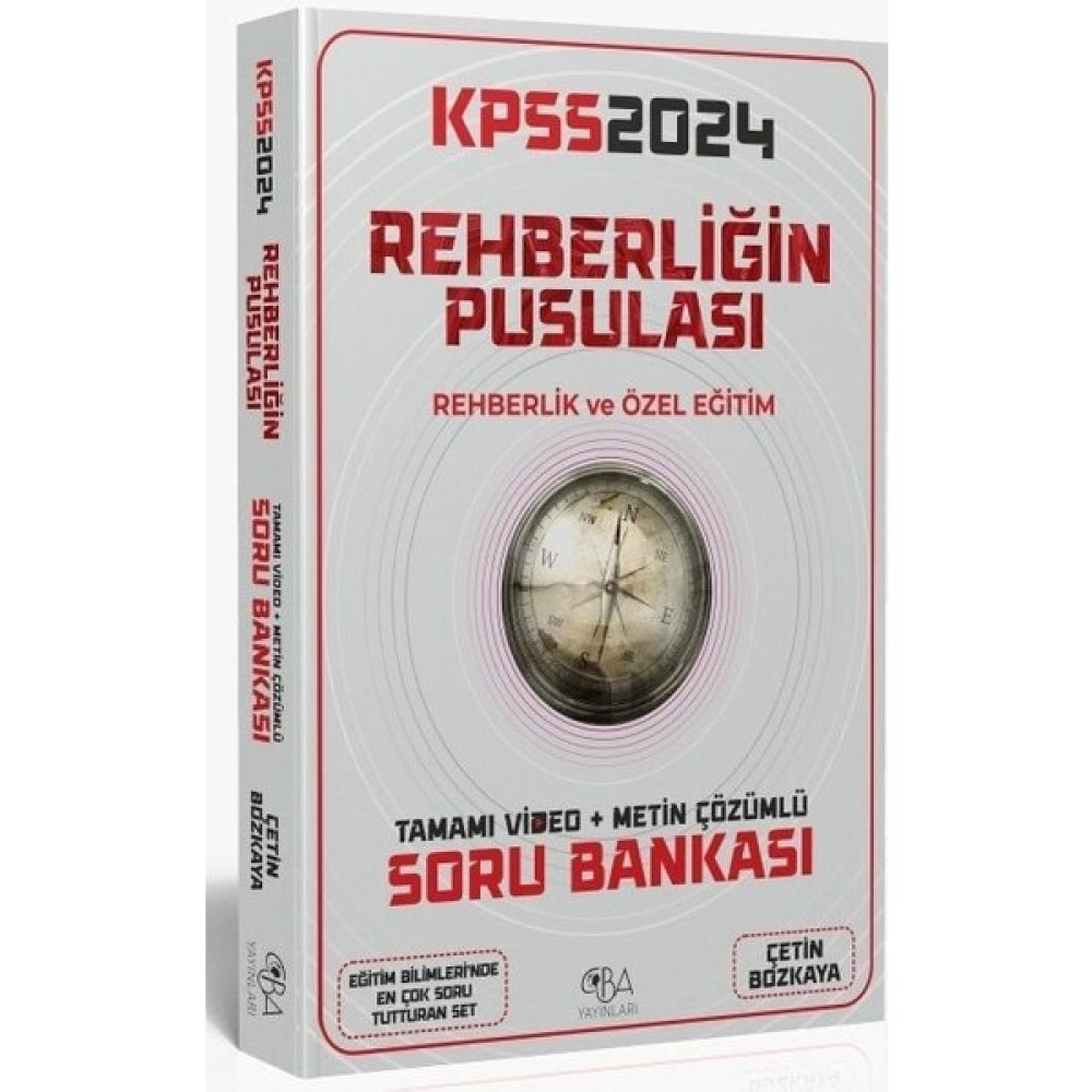CBA Akademi 2024 KPSS Eğitim Bilimleri Rehberliğin Pusulası Soru Bankası Kaynak Kitapları Fiyatı