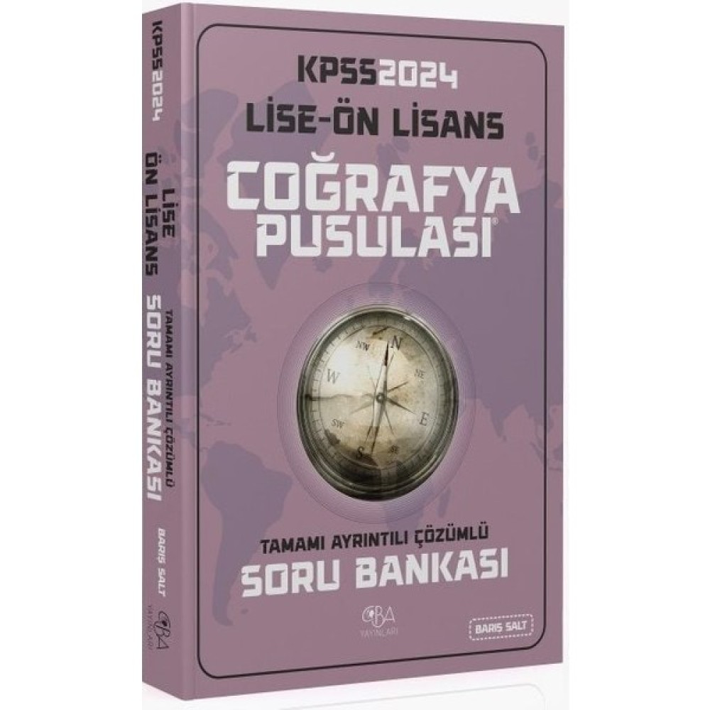 CBA Akademi 2024 KPSS Lise Ön Lisans Coğrafya Pusulası Soru Bankası Çözümlü Kaynak Kitapları Fiyatı