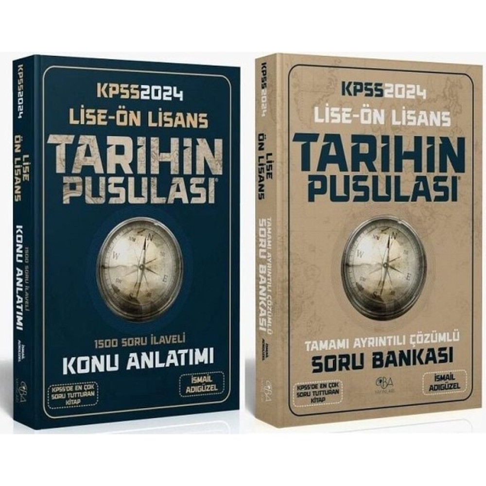 CBA Akademi 2024 KPSS Lise Ön Lisans Tarihin Pusulası Konu Anlatımı – Soru Bankası 2’li Set Kaynak Kitapları Fiyatı