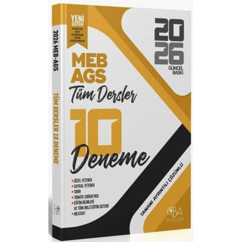 CBA Akademi 2026 Meb- Ags Tüm Dersler 10 Deneme Görevde Yükselme Sınavları Kitapları Fiyatı
