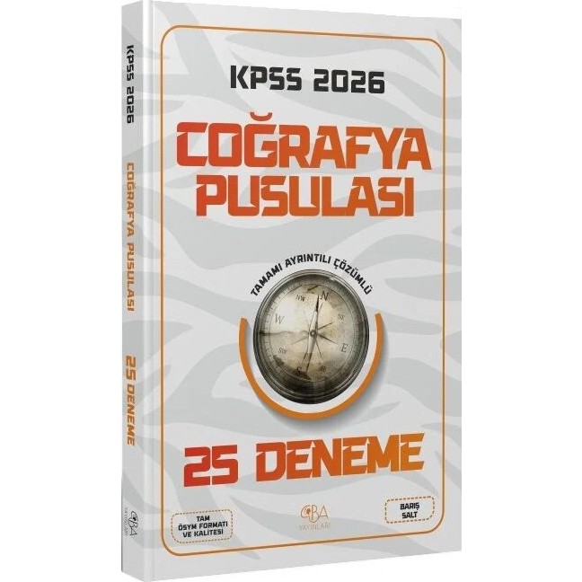 CBA Akademi CBA 2026 KPSS Coğrafya Pusulası 25 Deneme Çözümlü - Barış Salt CB Diğer Fiyatı