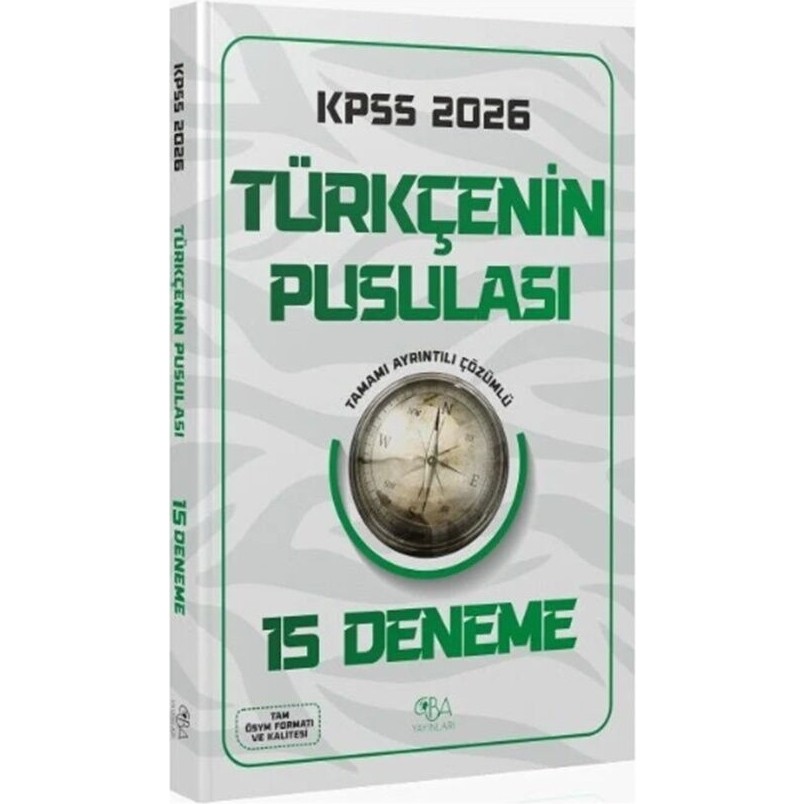 CBA Akademi CBA Yayınları 2026 KPSS Türkçenin Pusulası 15 Deneme Mesleki Hazırlık Kitabı Diğer Fiyatı
