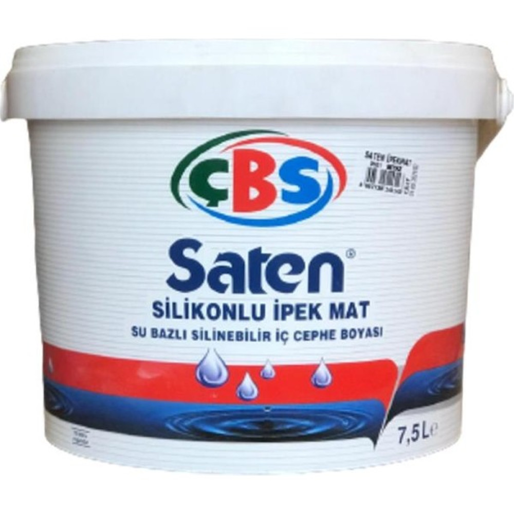 Çbs Saten Silikonlu Ipek Mat Beyaz 7,5 Lt İç Cephe Duvar Boyası Fiyatı