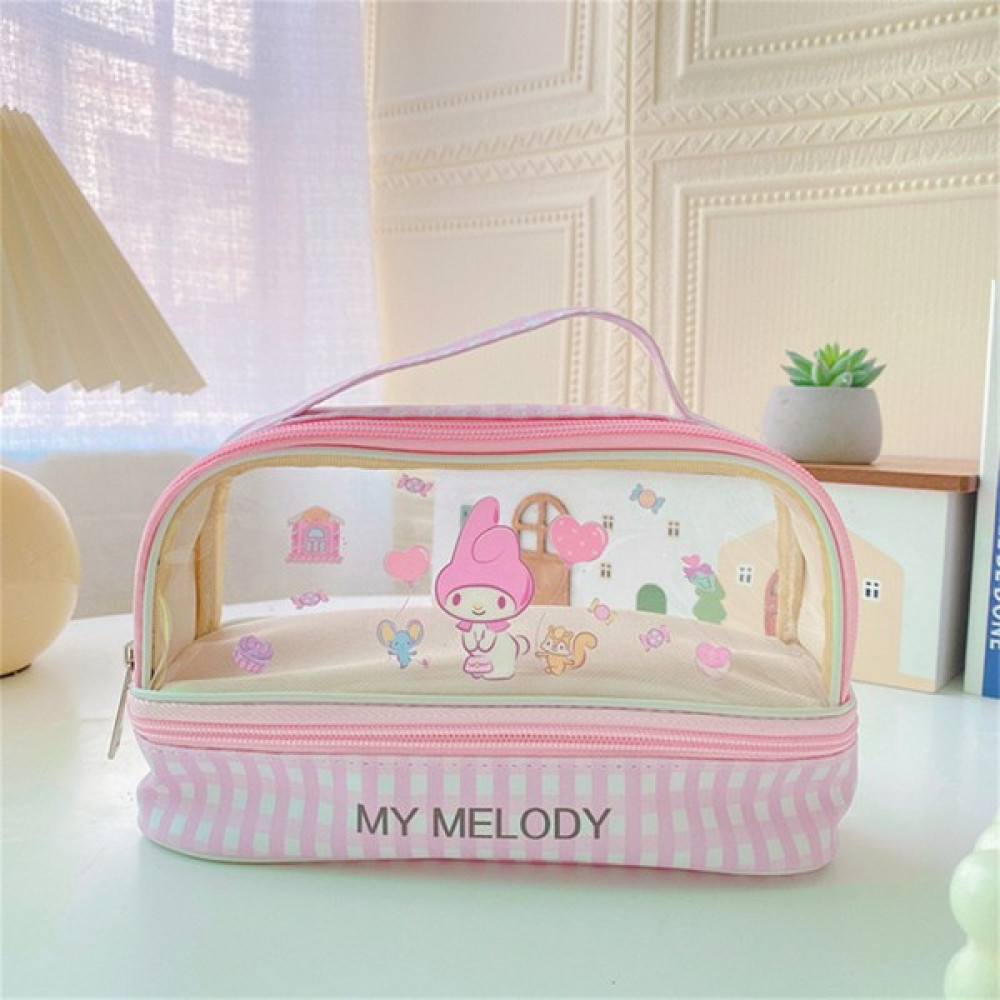 CCmoo Pretty Japon Kız Kalp Kuromi Pacha Köpek Büyük Kapasiteli Çift Katmanlı Taşınabilir Üç Boyutlu Sevimli Şeffaf Saklama M/l/d Kalem Kutusu (Yur... Kalemlik (Kalem Kutusu) Fiyatı