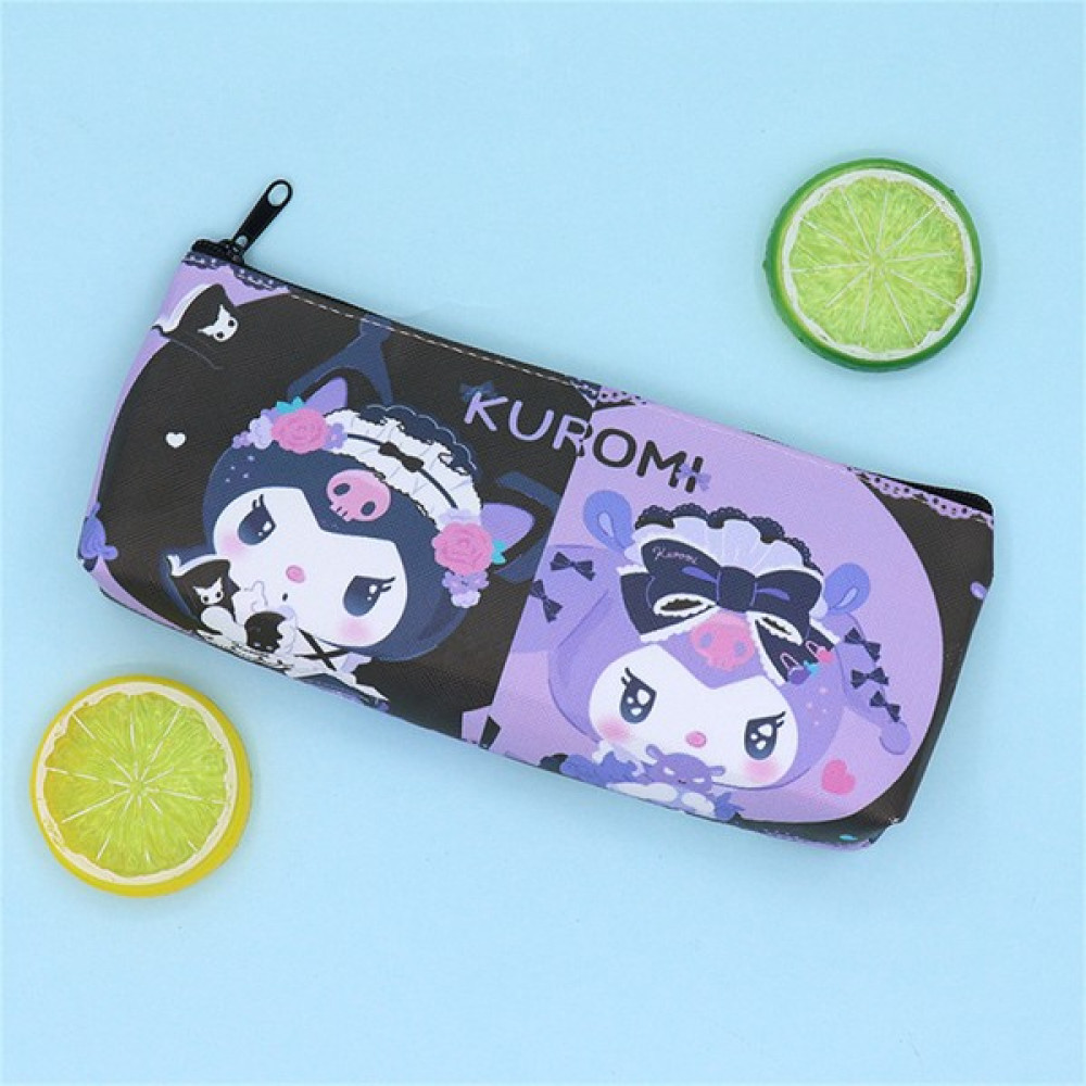 CCmoo Pretty Karikatür Sanrio Sanrio Kuromi Melody Pu Tek Katmanlı Kırtasiye Kırtasiye Saklama Iki Renkli Kuromi Kalem Kutusu (Yurt Dışından) - Siyah Kalemlik (Kalem Kutusu) Fiyatı