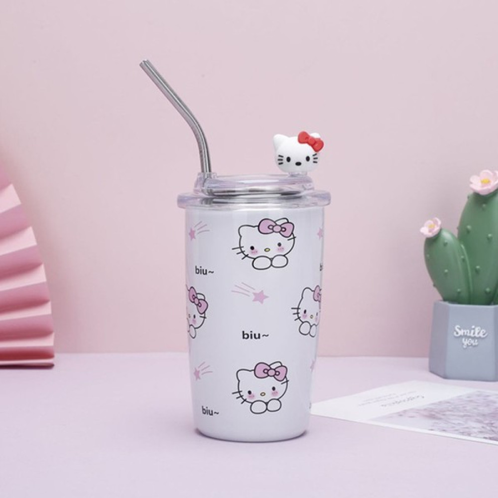 CCmoo Pretty Sanli Gull Yugui Köpek Kuromi 304 Termos Kupası Kızlar Yüksek Yüz Değeri Sevimli Çocuk Net Kırmızı Öğrenci Ktkedi Su Bardağı Sütlü Bey... Suluk Fiyatı