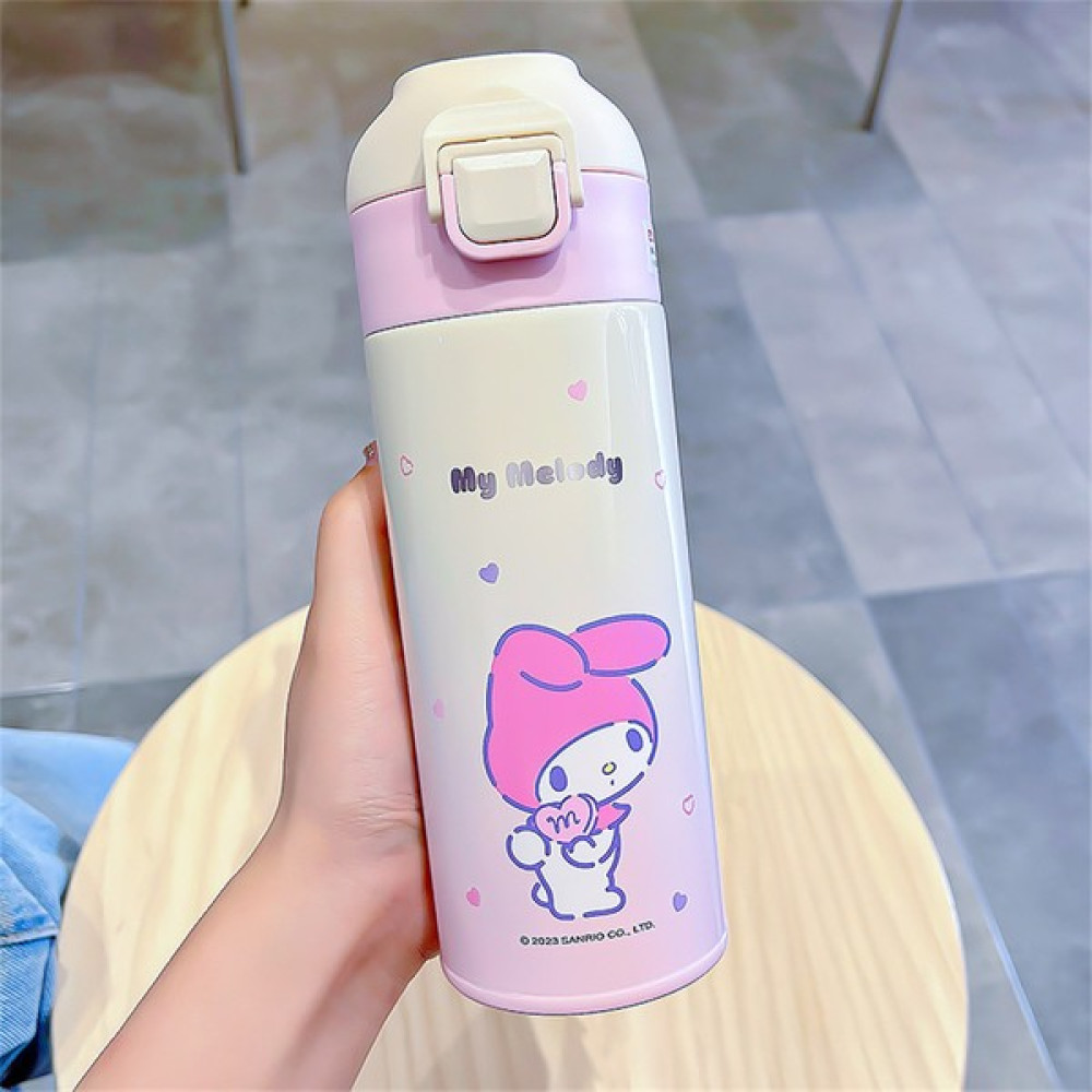 CCmoo Pretty Sanrio Kuromi Çocuk Termos Bardak Kızlar Paslanmaz Çelik 316 Doğrudan Içme Suyu Bardağı Öğrenci Okul Özel Su Isıtıcısı Melodi Tozu #40... Suluk Fiyatı
