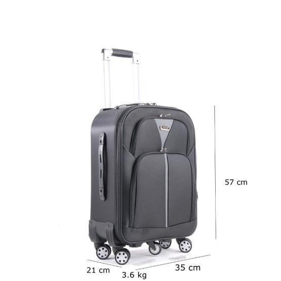 ÇÇS 089 5 Siyah Kabin Boy Tekerlekli Valiz