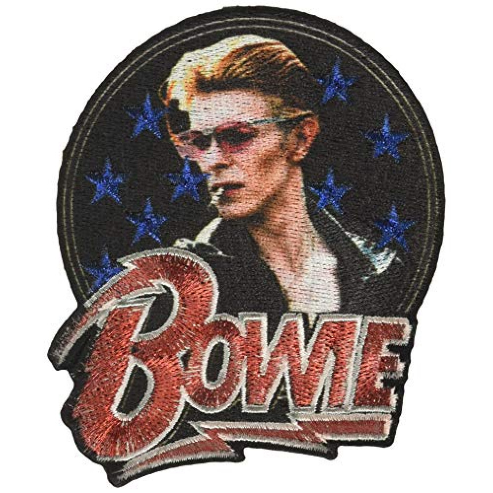 C&D Visionary David Bowie Stars Glitter Patch Iron-On Patches (P-4603-G), 1 Count (Pack of 1)