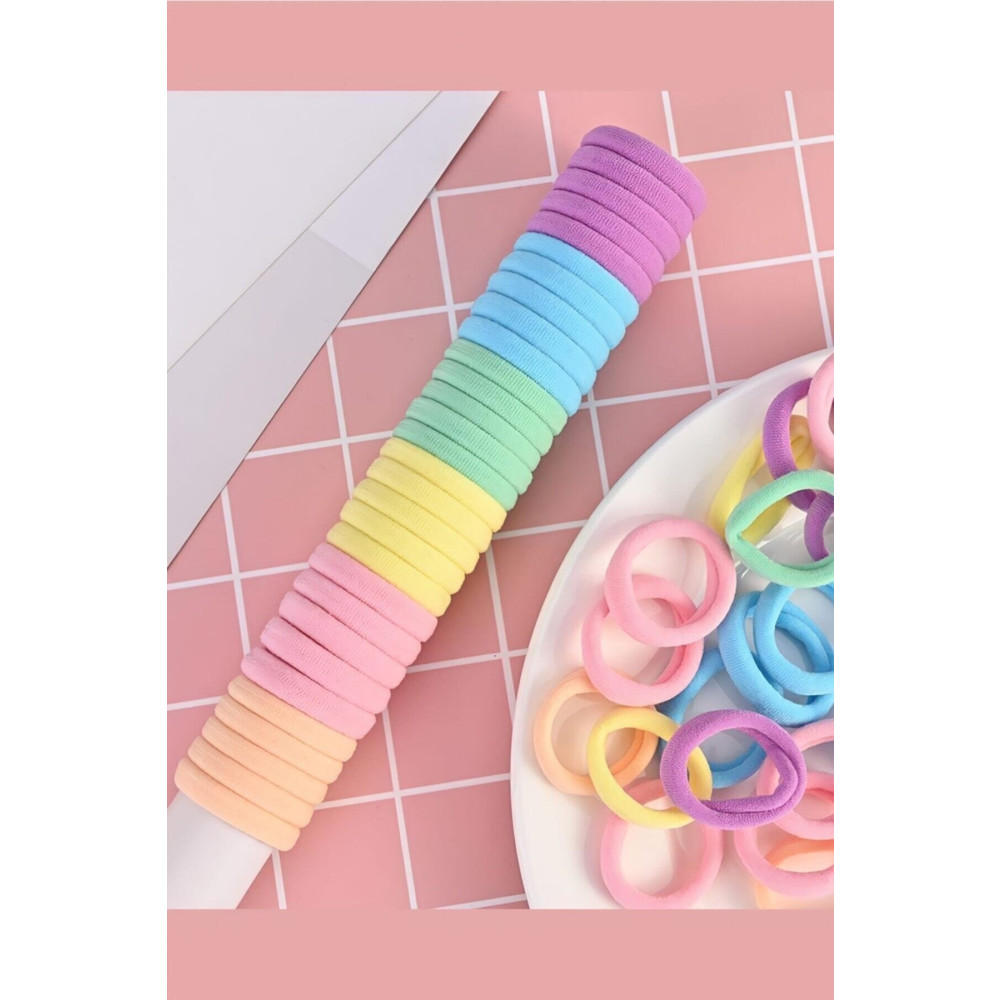 C&E Design Kadın 50li Pastel Renkli Lastik Toka Seti Toka, Taç & Saç Bandı Fiyatı