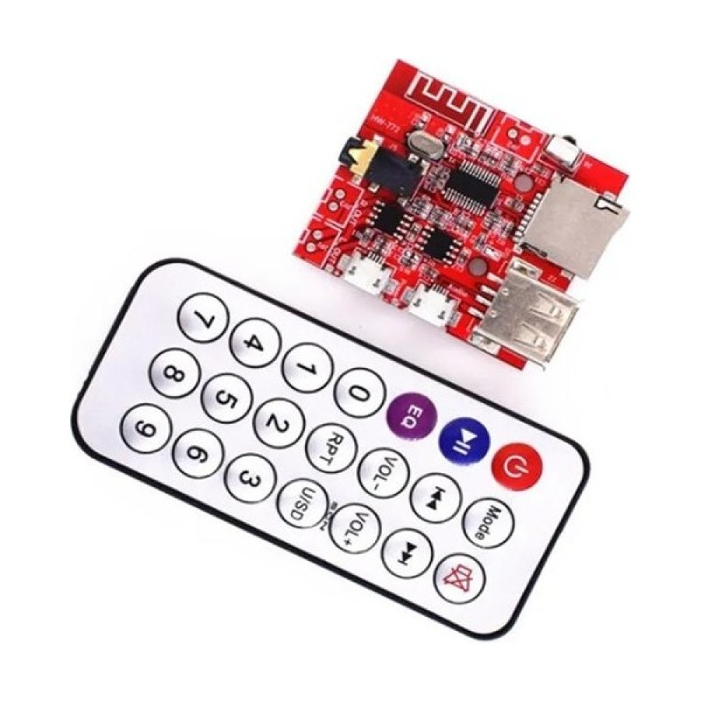 Cebeci Elektronik Bluetooth Mp3 Modülü (Sd Kart Girişi, USB 2.0, Uzaktan Kumanda) - Kırmızı Oyun & Hobi Fiyatı