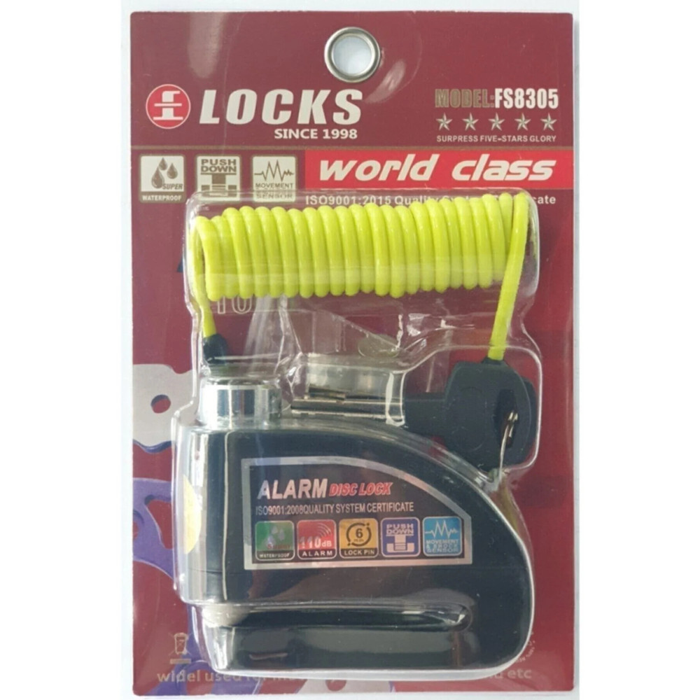 ÇEBİ MOTORSİKLET Locks 110 Db Siyah Motosiklet Alarmlı Disk Kilidi Hatırlatma Kablolu Motorsiklet Kilidi & Alarmı Fiyatı
