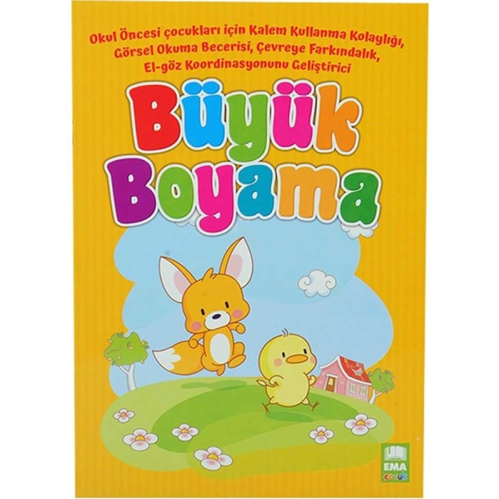 Çebi Toys Büyük Boyama Kitabı Turuncu Kapaklı Eğitici Oyuncak Fiyatı