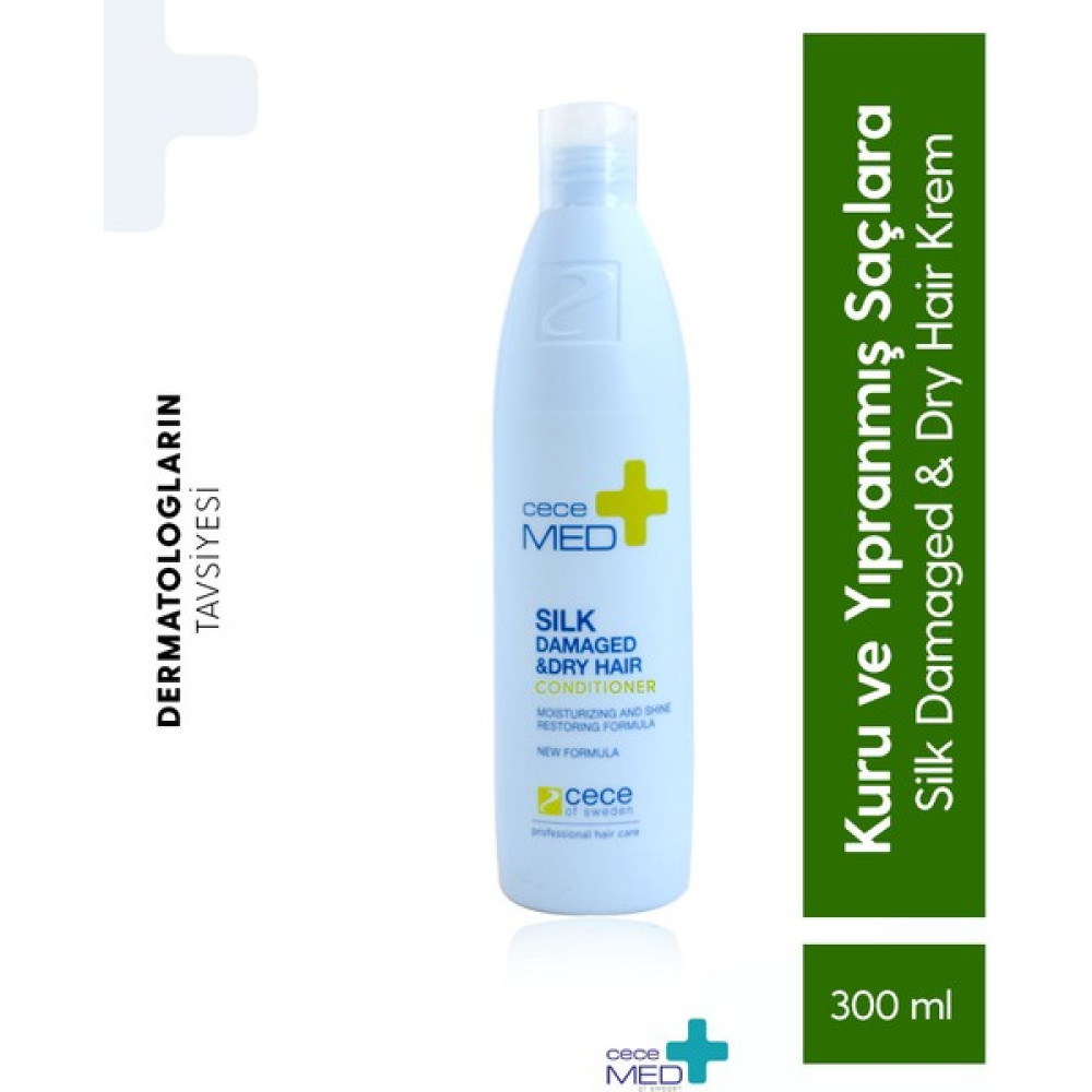 Cecemed Silk Damaged And Dry Hair Conditioner Kuru ve Hasarlı Saçlar İçin Bakım Kremi 300 ml Şampuan ve Saç Kremi Fiyatı