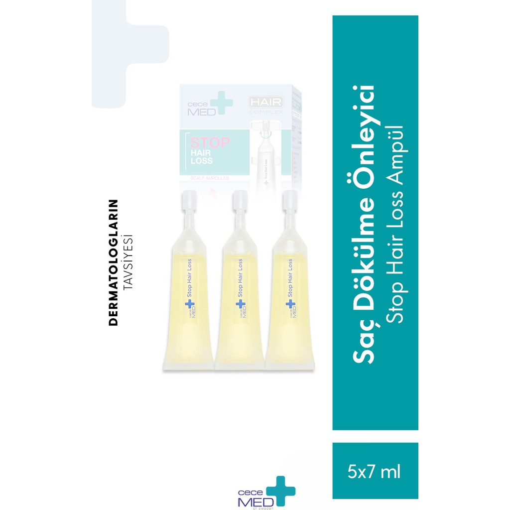 Cecemed Stop Hair Loss Scalp Ampoules Saç Bakım Ampulü 5 x 7 ml Saç Dökülmesine Karşı Ürünler Fiyatı