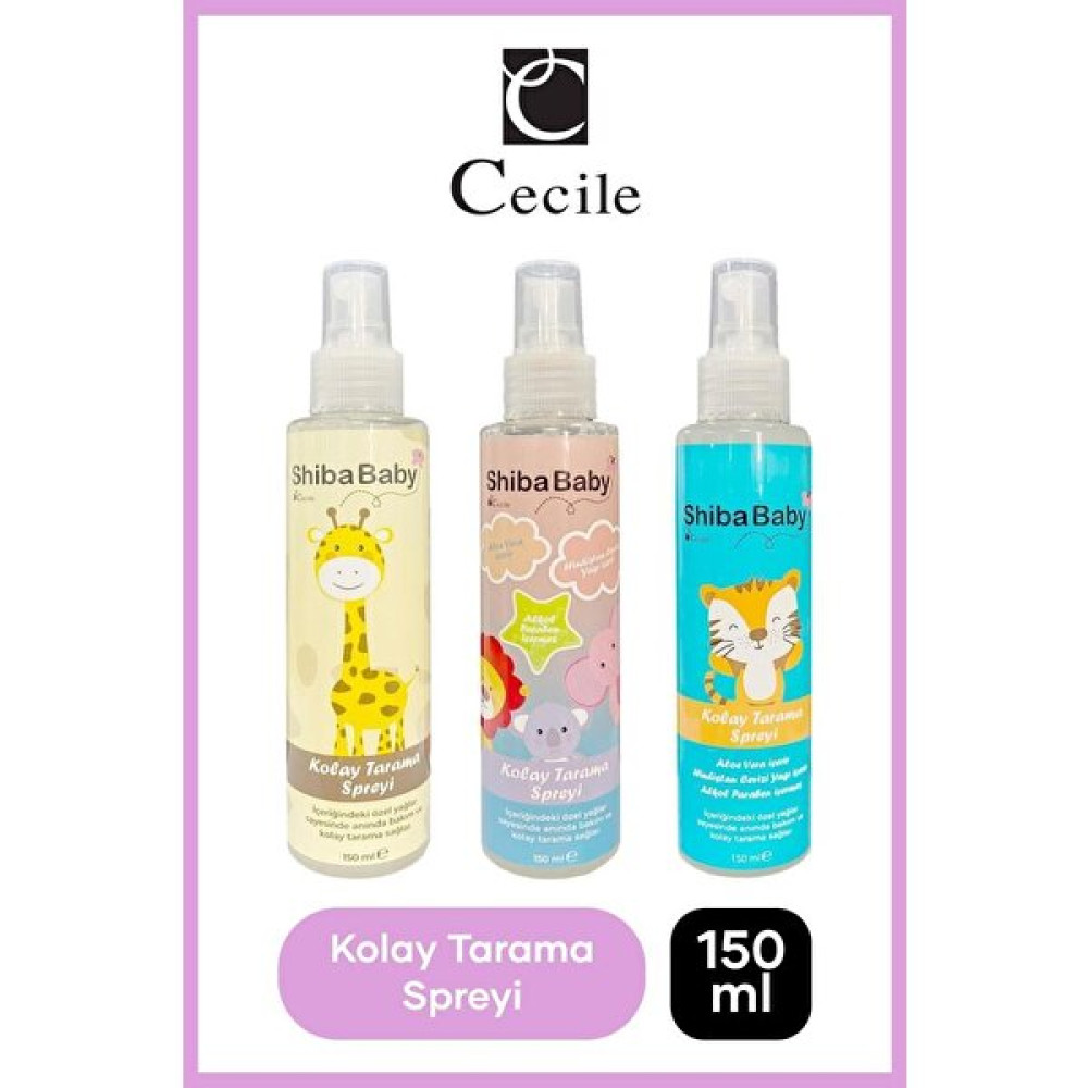 Cecile Shiba Baby Kolay Saç Açma -Tarama-Bakım Seti 3 Saç Bakım Maskeleri & Serumlar & Spreyler Fiyatı